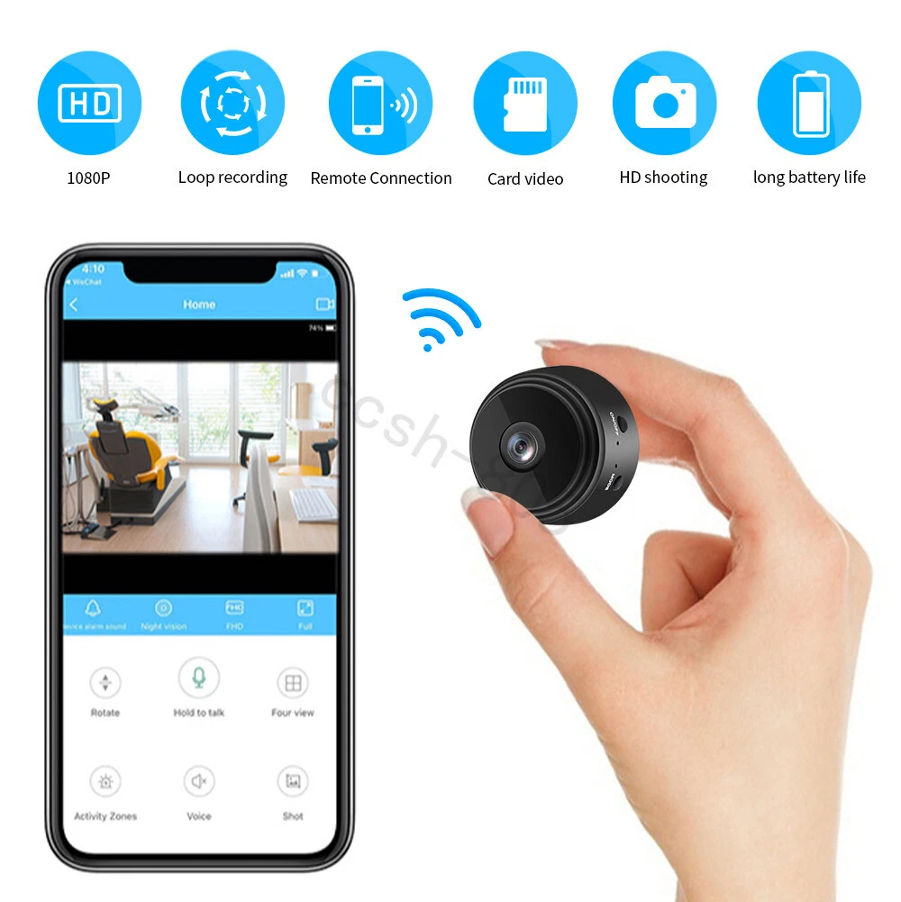  Smallest Spy Hidden Camera,1080P Wireless WiFi