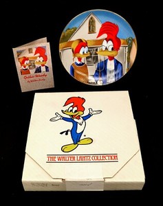 Walter Lantz Woody Woodpecker Ltd Ed Art Porcelain GOTHIC WOODY SIGNED Plate