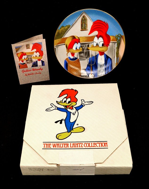 Walter Lantz Woody Woodpecker Ltd Ed Art Porcelain GOTHIC WOODY SIGNED Plate
