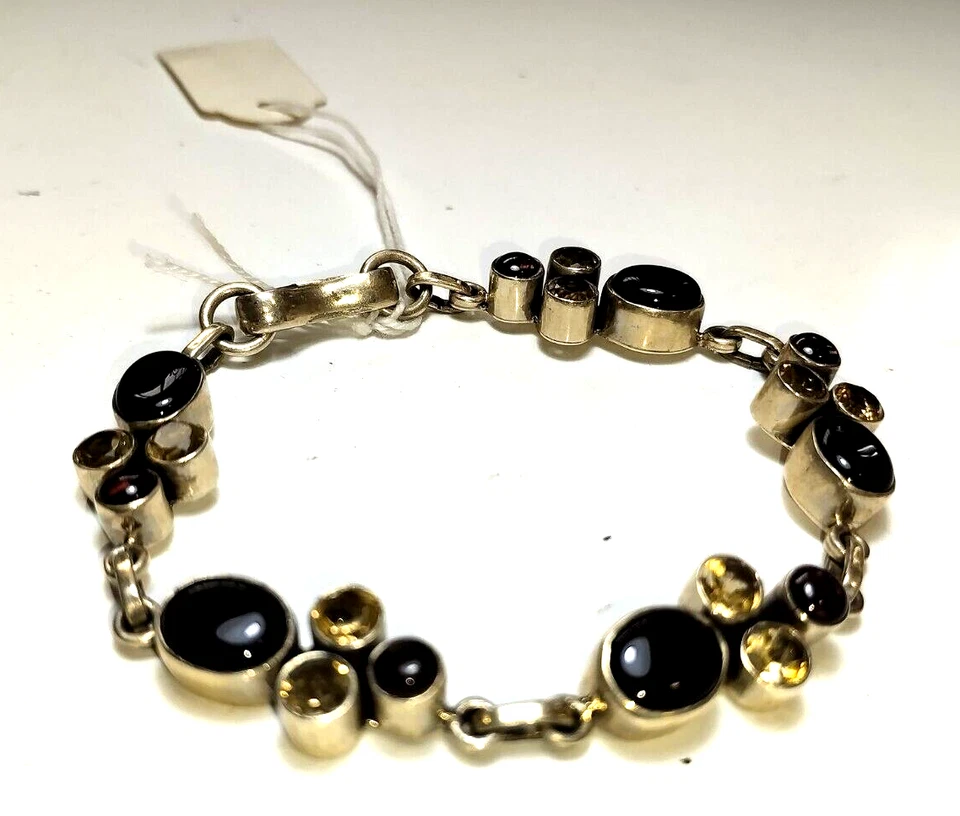 BRACCIALETTO in argento 925 e pietre preziose - bracciale gioiello - Immagine 2 di 4