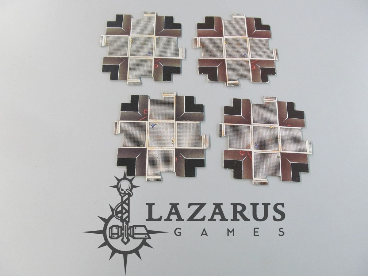 Warhammer 40K - Space Hulk Board Game Tiles: 4 4-Way Intersections