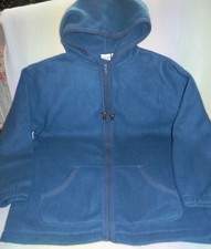 Cherokee Blue Jacket * Zipper Front With Pockets * Size Large * Hooded *