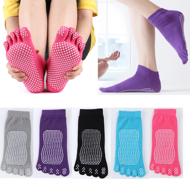 Men Women Sport Yoga 5 Toes Socks Exercise Massage Cotton Pilates Anti-slip  Sock