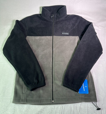 Columbia Fleecejacke Steens Mountain 2.0 durchgehender Reißverschluss schwarz grau Medium neu mit Etikett