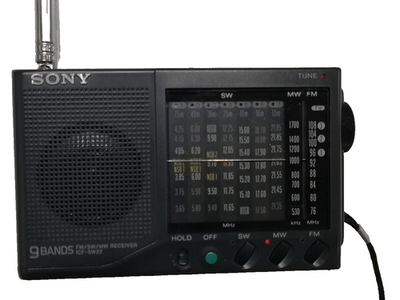 ラジオ・コンポ SONY ICF-SW22 Sony ICF-SW22 SW/FM/AM Portable Radio Black Audio Sound Used