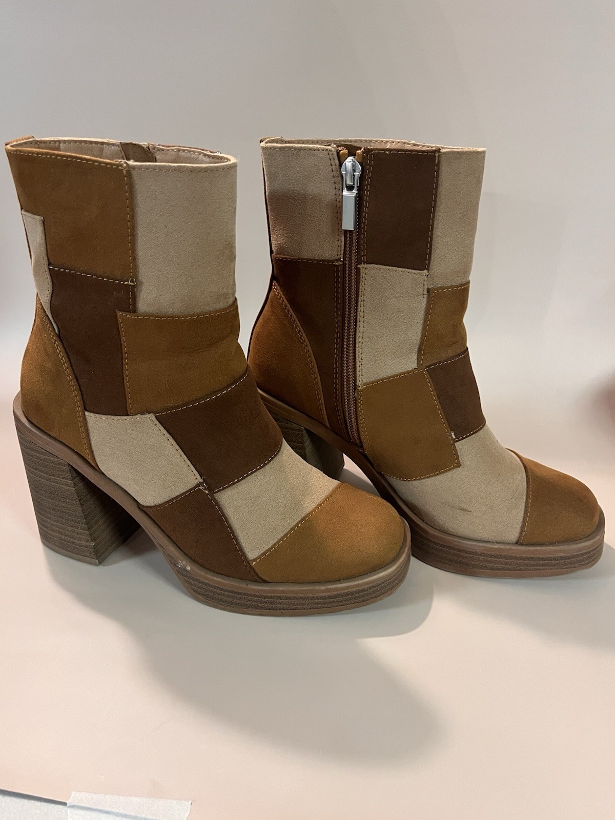 Universal Thread Retro Chunky Suede Patchwork Boo… - image 5