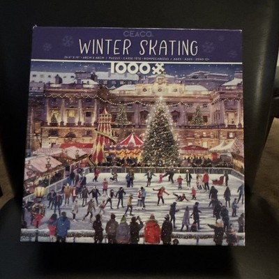 The Macneil Studio Winter Skating Ceaco Jigsaw Puzzle  NIB