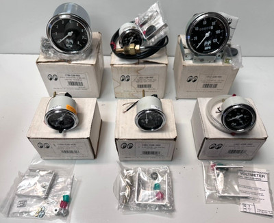 Set of NEW! Moon Mooneyes Gauges Speedo Tach Oil Water Clock Amp FULL PACKAGE !!