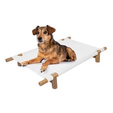 DBD5000A Chester 32" Modern Minimalist Wood Frame Elevated Outdoor Dog Bed, S...