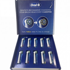 Oral-B Cross Action X -Replacement Brush Heads 10 Count Sealed Brushes Open Box