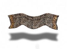 Vintage leopard print silk scarf with gold accents- Made in Japan