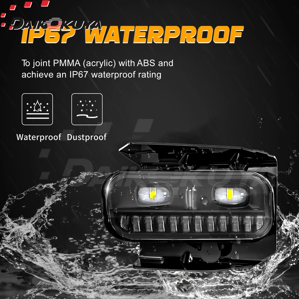 LED Fog Light Kit for 1999-2003 Ford F150/1999-2002 Expedition/1999 F250 Upgrade - Image 3 of 4