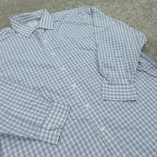 Brooks Brothers Dress Shirt Mens 17.5 - 33 Madison Fit Button Up Glen Check