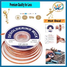 Lesnow 10ft Copper Solder Wick Braid for Desoldering and PCB Repair