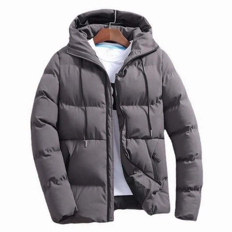 Oversized M-5XL Parkas Autumn Winter Women or Men Hooded Zip Up Long Sleeve Soli - product detail image 5