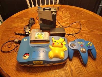 Nintendo 64 Pikachu Console Bundle Mic Hey You Pikachu Controller