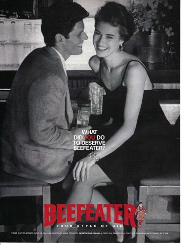 1988 Beefeater Imported Gin from England Did Do Deserve Vintage Print Ad/Poster