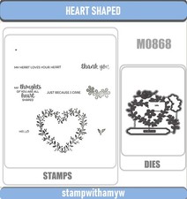HEART SHAPED Cutting Dies and Stamps Scrapbook DIY Greeting Card Handmade
