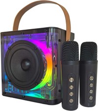 Machine de karaoké 2 microphones, système de sonorisation portable avec micropho