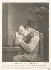 BEAUVARLET (*1731) nach TENIERS (*1610), Die richtige Intelligenz, KSt.