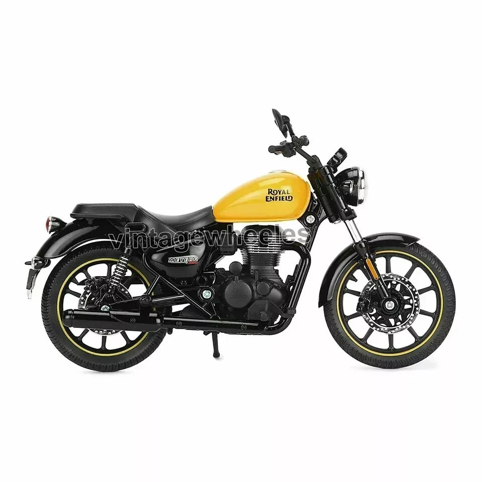 Modelo Supernova Royal Enfield Meteor 350 Escala Amarillo Calidad Superior Foto 2 de 2
