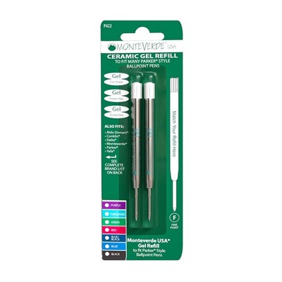 Monteverde Soft Roll Turquoise Ink Cartridge Refill for Parker Pens