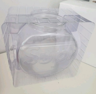 FW20 Supreme Fish Bowl Clear 1.1-gallon glass embossed logo
