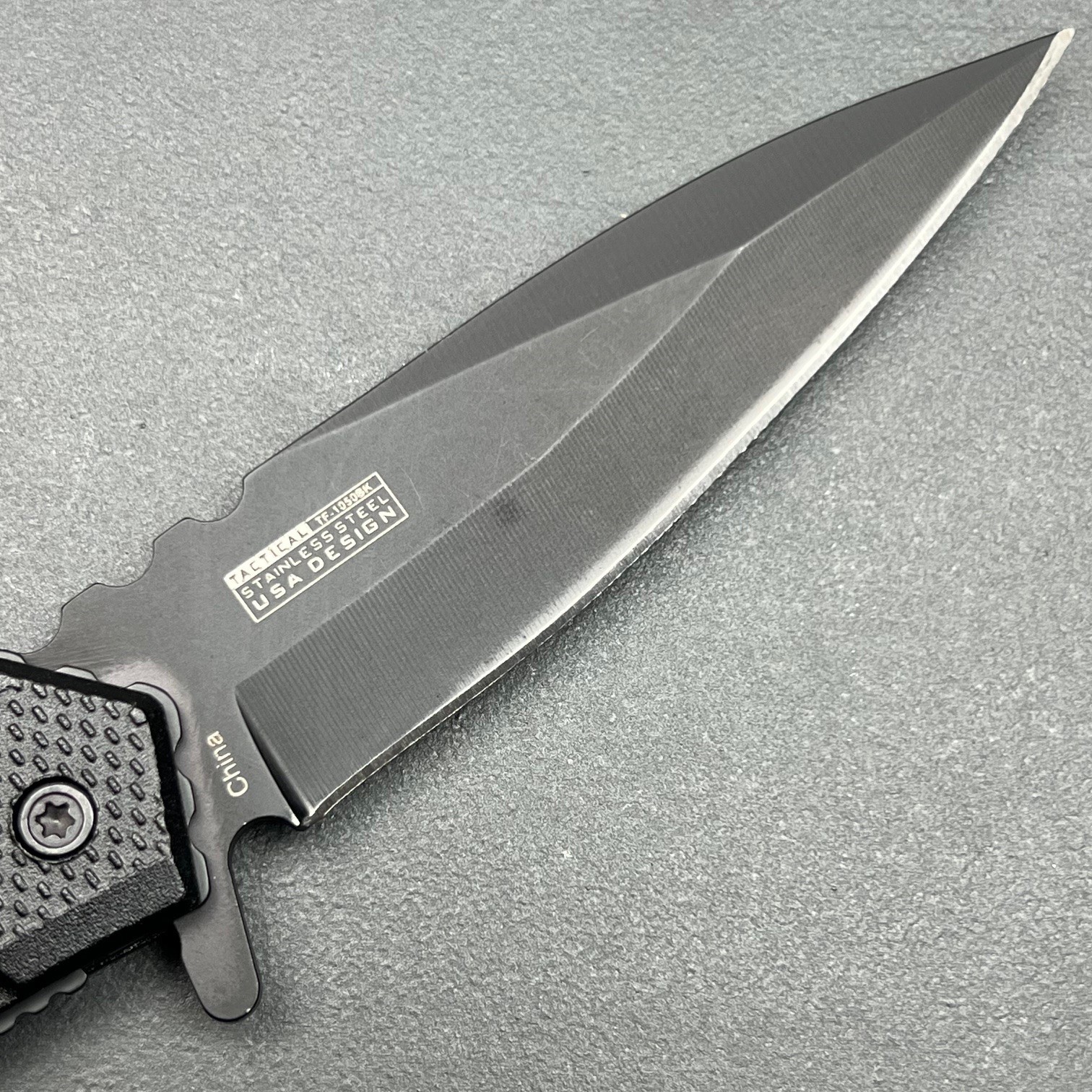 TAC-FORCE Assisted Opening Black Blade Folding Flipper EDC Pocket Knife