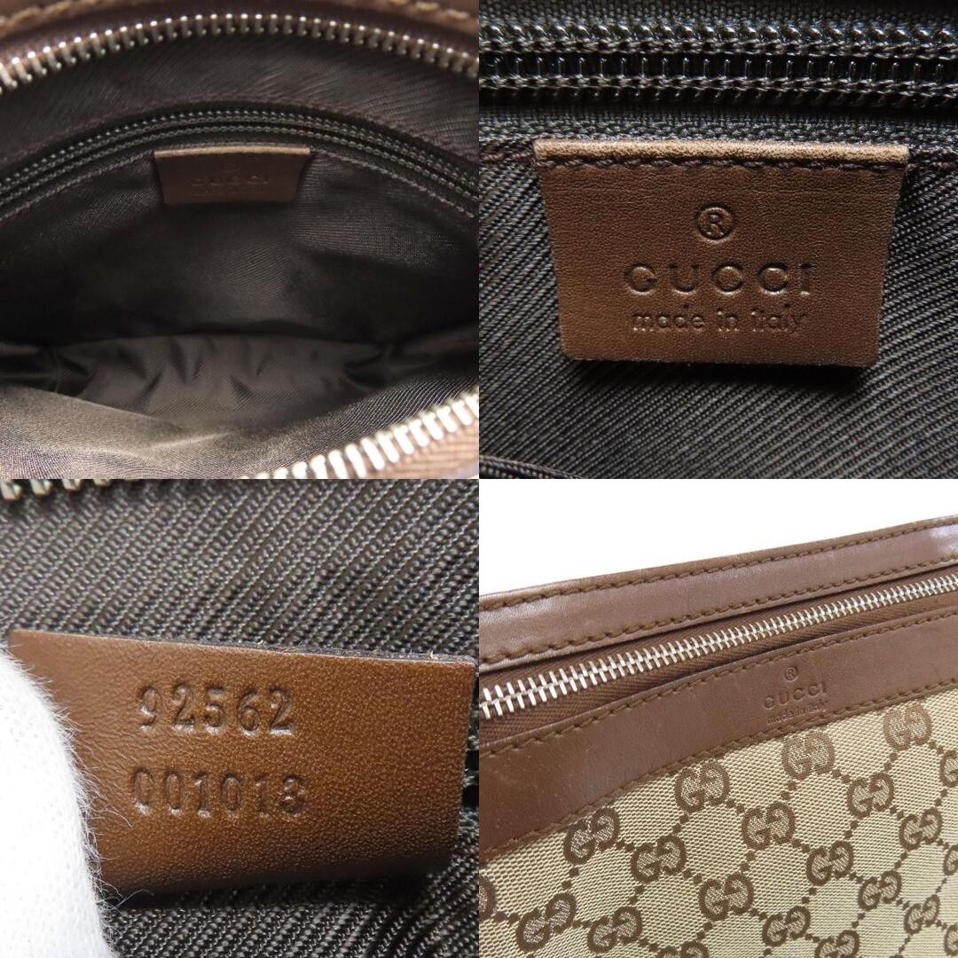 GUCCI Canvas Long Shoulder Bag Brown Used Retro Style 〜23cm thumbnail 6