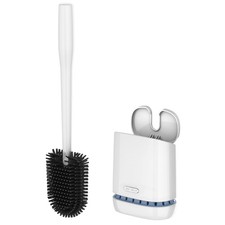 Toilet Bowl Brush and Holder, Wall Mounted Toilet Brush, White