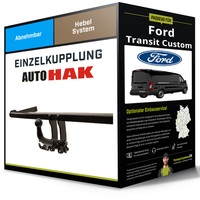 Abnehmbare AnhäNgerkupplung FüR Ford Transit Custom 16- Typ V362 Auto Hak Neu