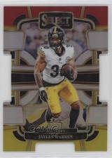 2023 Panini Select Concourse Red & Yellow Prizm Die-Cut Jaylen Warren #82 1d0h