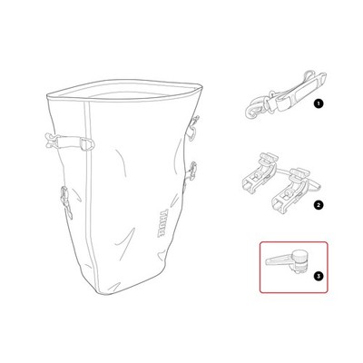Thule Lower Hook untere Befestigung Halter für Shield Fahrradtasche