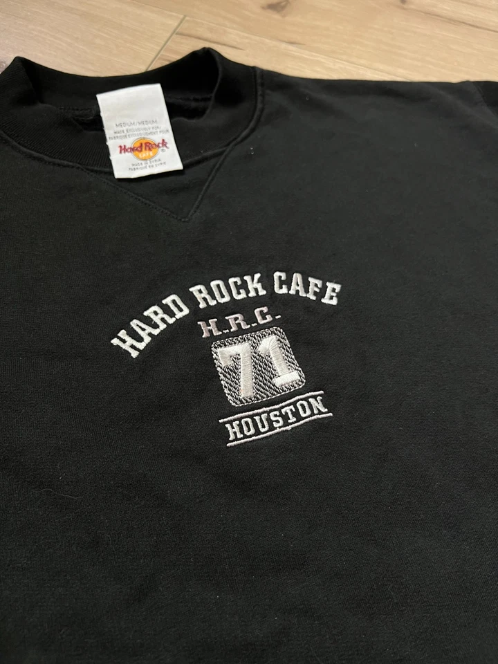Sudadera Vintage Hard Rock Café HRC HUSTON Cuello Redondo Talla M Foto 3 de 3
