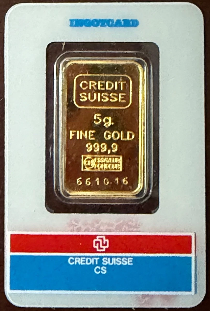 Credit Suisse Gold Bullion 5 g Precious Metal Content per Unit for
