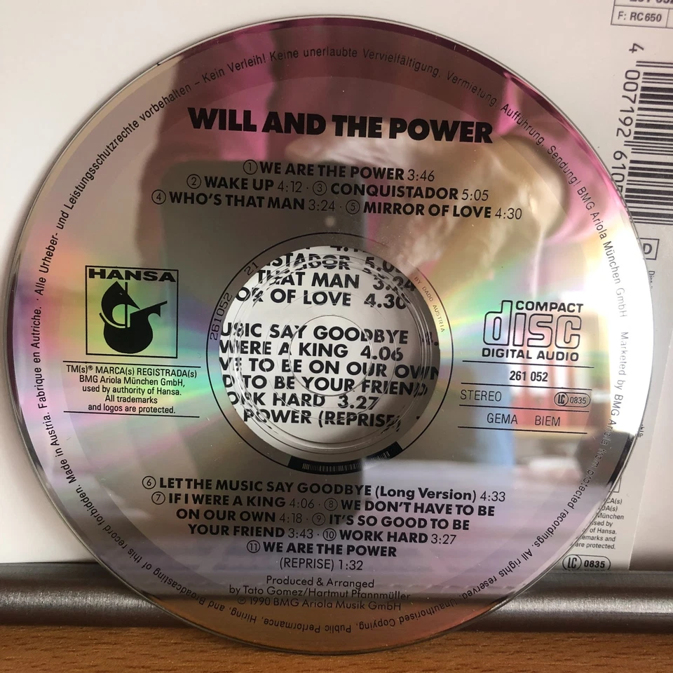 Will and the Power - We are the Power - CD 1990 - Bild 3 von 3