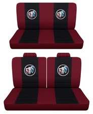 Fits 1969 to 1979 Buick Skylark 2Door Front 50-50 top and Rear bench seat covers