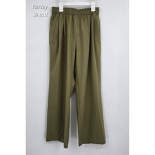 Varley Tacoma Straight Pleat Pants Small Olive Green Utility Athleisure