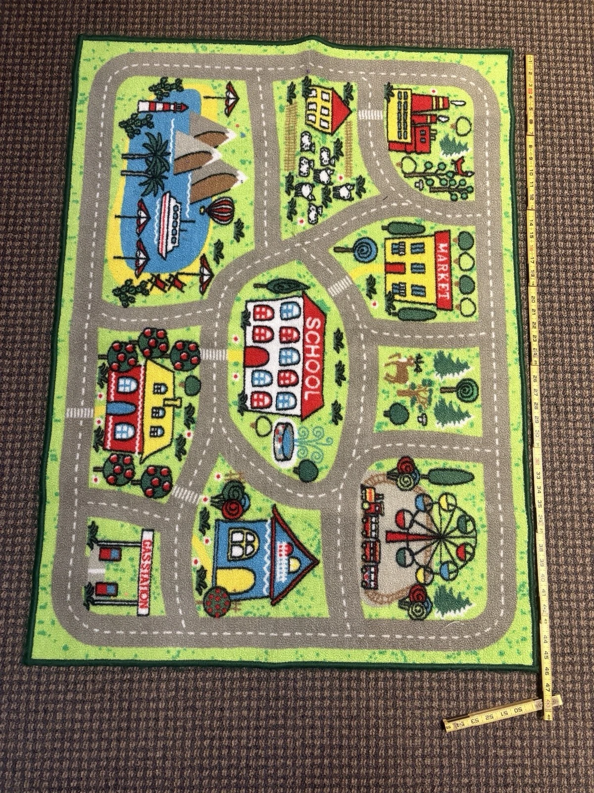Kids' Play Rug - City 34”x46” Race Car Playmat