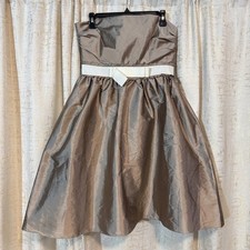 Monique Lhuillier Bridesmaids Fairy Dress Cocktail Lined Strapless Women's Sz 10