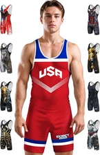 Sublimated Adult & Youth Wrestling Singlet - Premium Powerlifting Singlet for Me