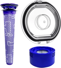 Dust Bin Lid Cover Filter Replacement Parts Compatible with Dyson V8 V7 Vacuum