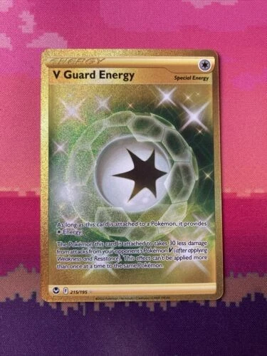 Pokemon Card V Guard Energy 215/195 Secret Rare Silver Tempest NM