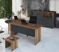 EckbüRotisch ComputermöBel Arbeitstisch BüRomöBel 3Tlg Holz Set Braun