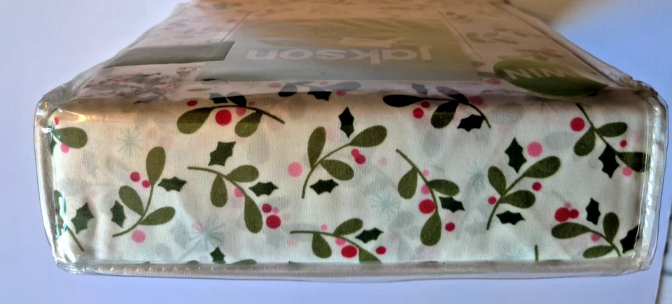 Рождественский набор простыней Holly Twin дополнительная наволочка новый в упаковке - Изображение 3 из 4