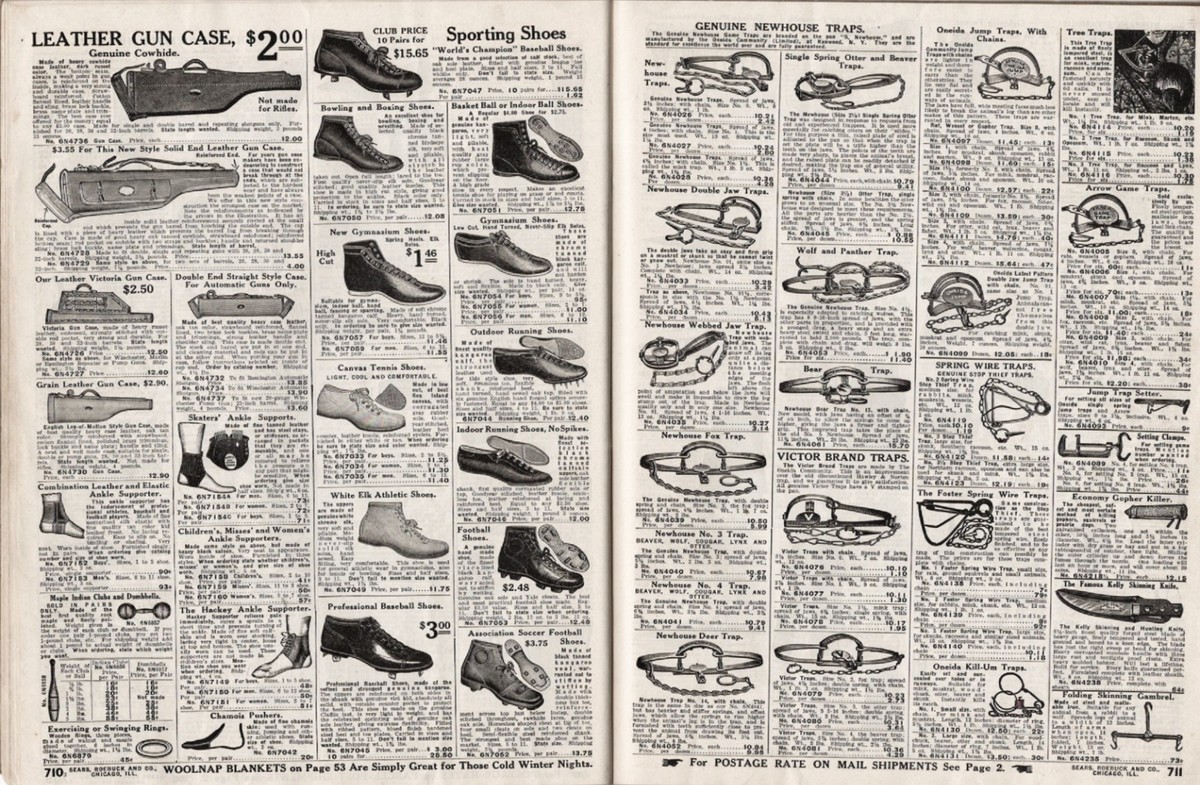 Original Antique 1910's Sears. Roebuck Co. Sporting Goods