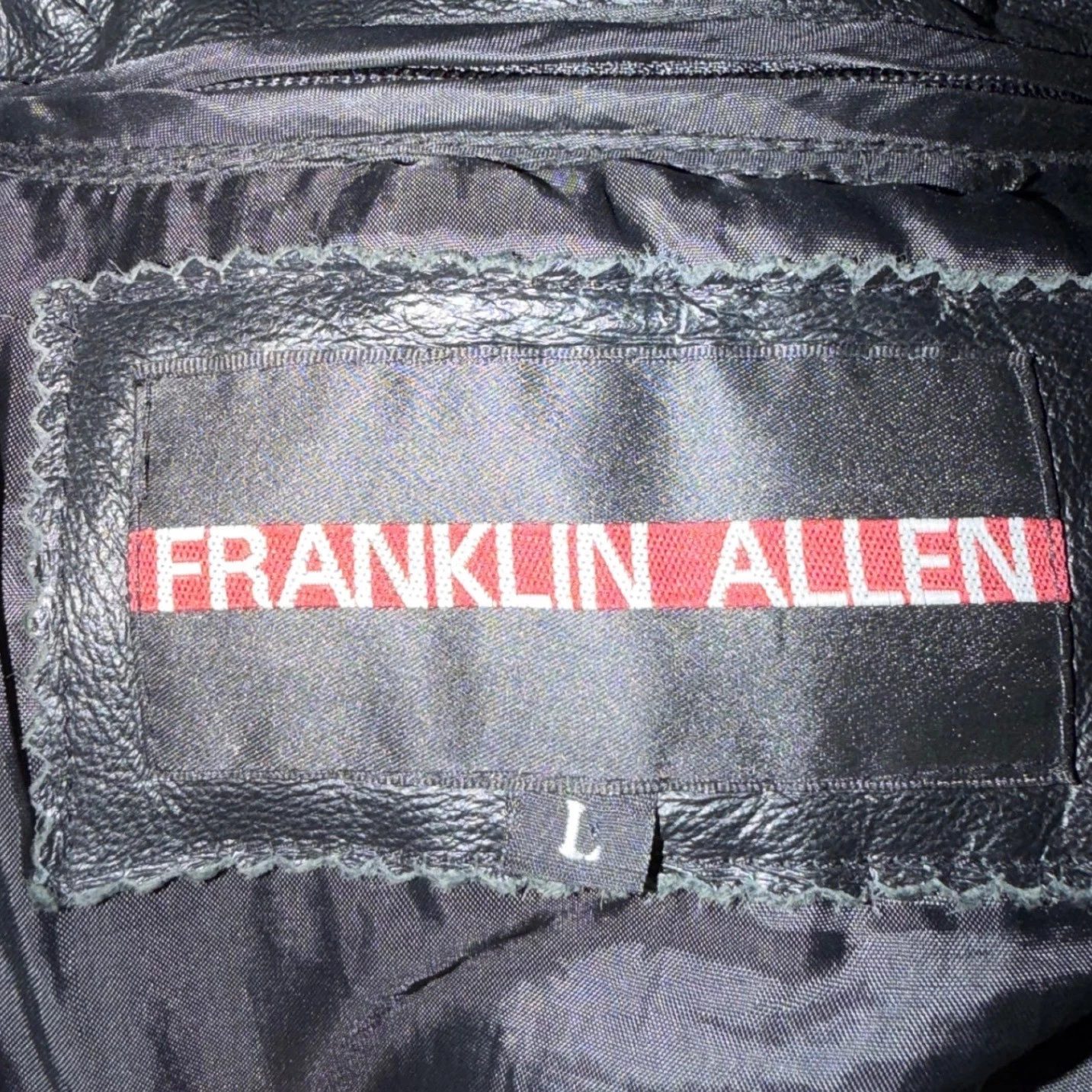 Franklin Allen Vintage Genuine Leather Button Up Blazer Jacket Men Size large image 3