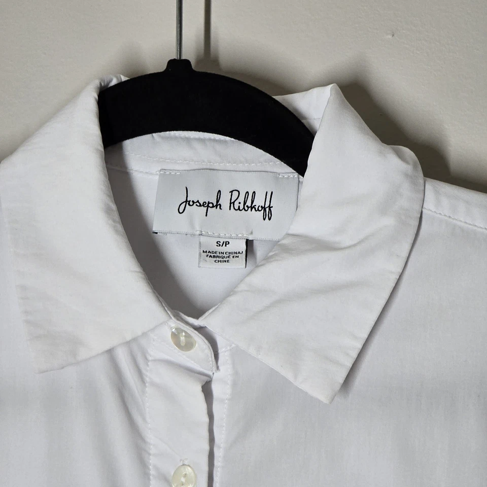 Blusa de diseñador Joseph Ribkoff para mujer talla S elástica popelina estampado animal larga Foto 4 de 4