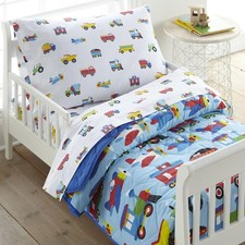 Wildkin 4-Piece Toddler Bed In A Bag Comforter For - And Trucks