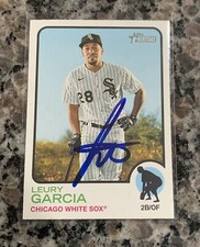 Leury Garcia Signed 2022 Topps Heritage Baseball Card Chicago White Sox Auto 380